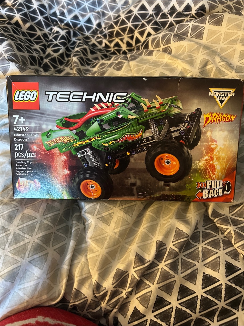 LEGO Technic Monster Jam Dragon Truck in Green and Orange